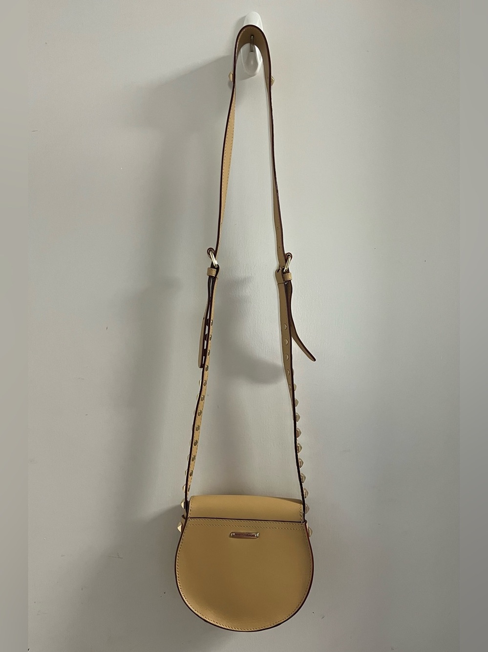 Rebecca Minkoff Skylar Tan Crossbody Saddle Bag - Picture 2 of 4